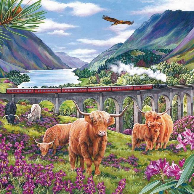 House of Puzzles - Glenfinnan Ladies - 150 Piece Mini Jigsaw Puzzle in a Tube