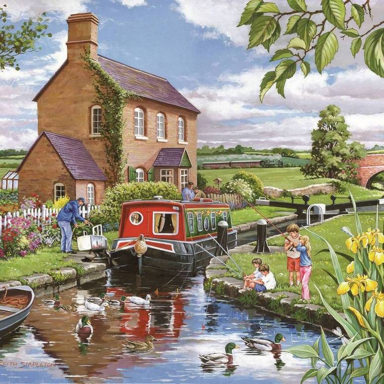 House of Puzzles - Keepers Cottage - 150 Piece Mini Jigsaw Puzzle in a Tube