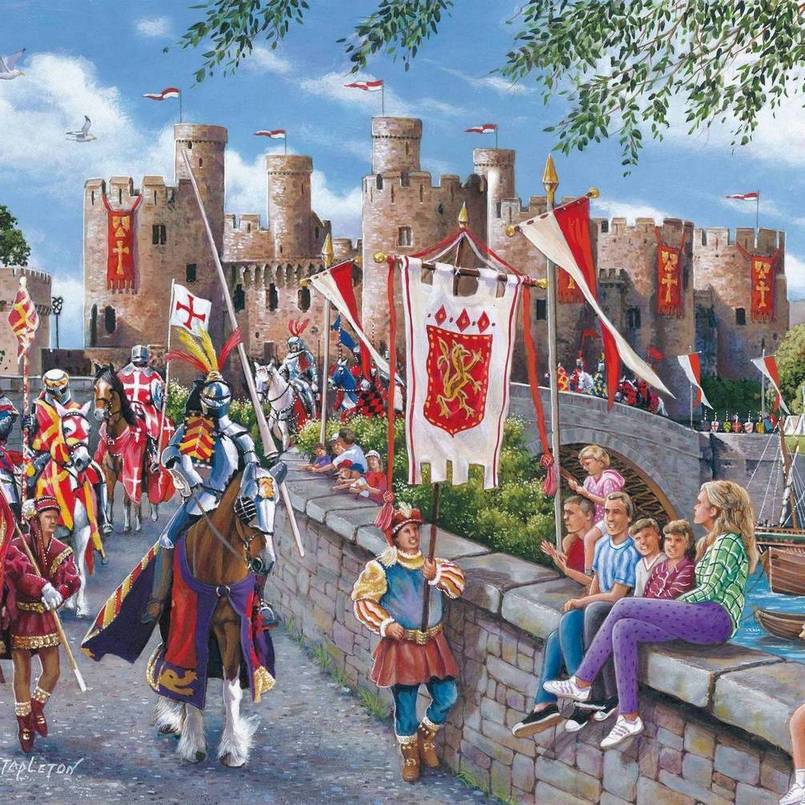 House of Puzzles - Conwy Castle - 150 Piece Mini Jigsaw Puzzle in a Tube