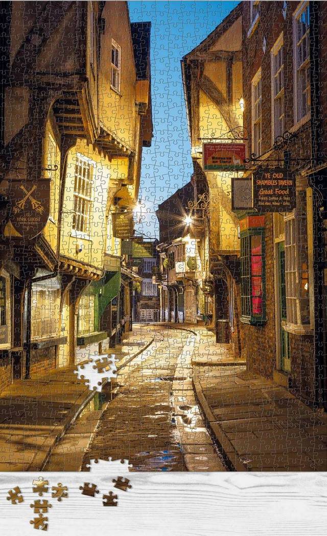 Puzzlescapes - York The Shambles - 1000 Piece Jigsaw Puzzle