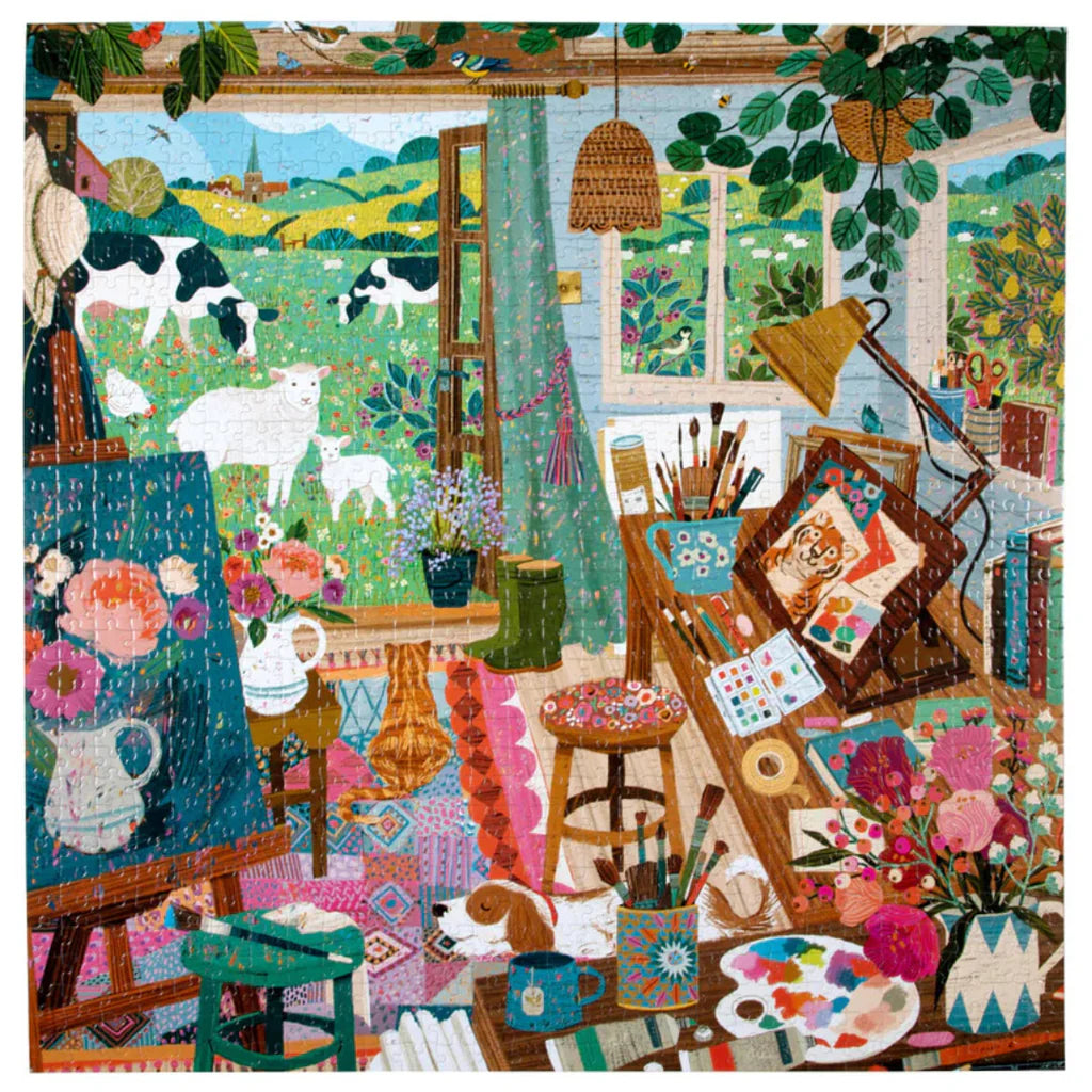 Eeboo - Artists Cottage - 1000 Piece Jigsaw Puzzle