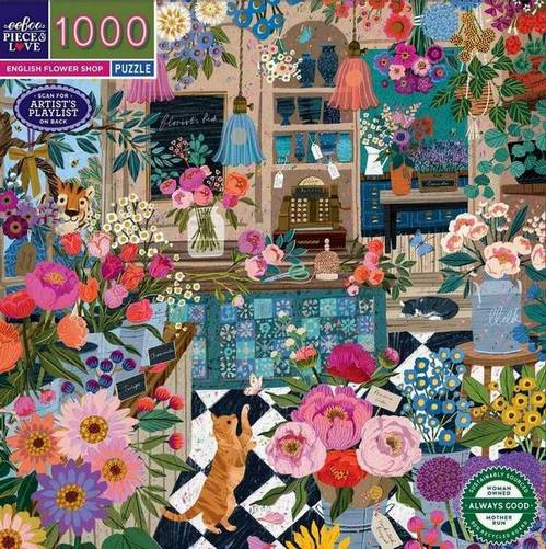 Eeboo - English Flower Shop - 1000 Piece Jigsaw Puzzle