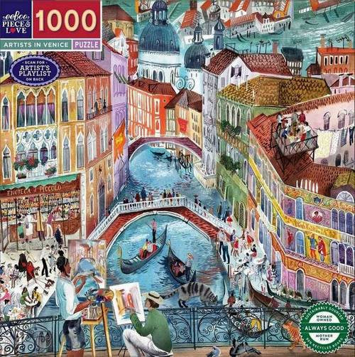 Eeboo - Artists in Venice - 1000 Piece Jigsaw Puzzle