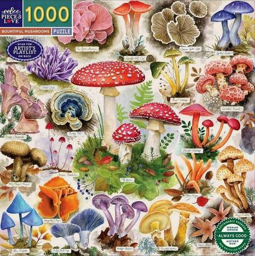 Eeboo - Bountiful Mushrooms - 1000 Piece Jigsaw Puzzle