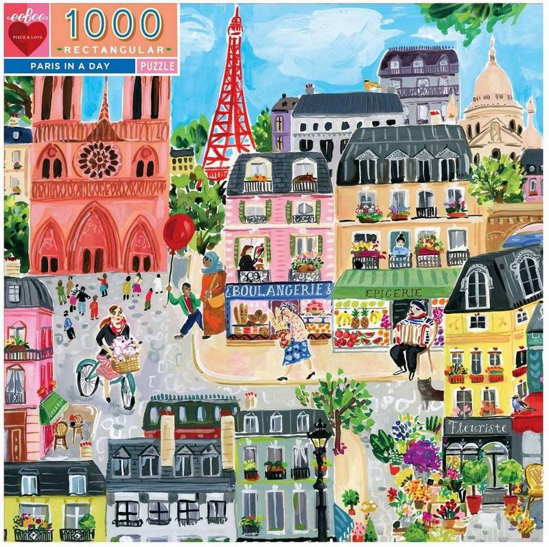 Eeboo - Paris in a Day - 1000 Piece Jigsaw Puzzle