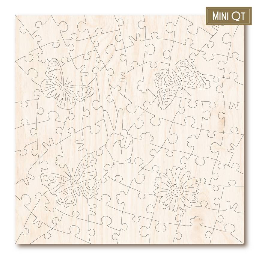 Victory Puzzles - Butterfly Garden - 81 Piece Wooden Jigsaw Puzzle