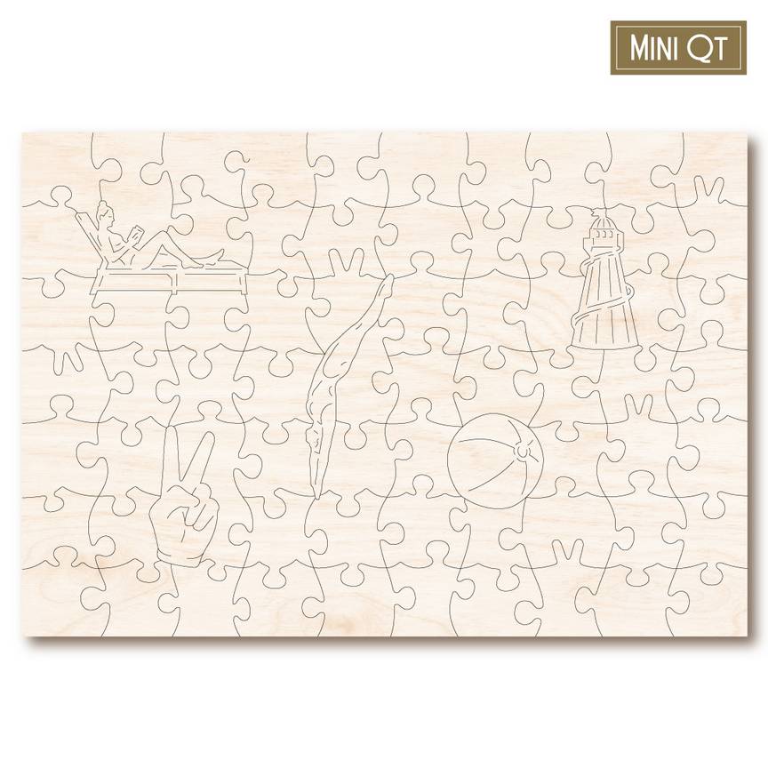 Victory Puzzles - Vintage Poster - Butlins - 72 Piece Wooden Jigsaw Puzzle