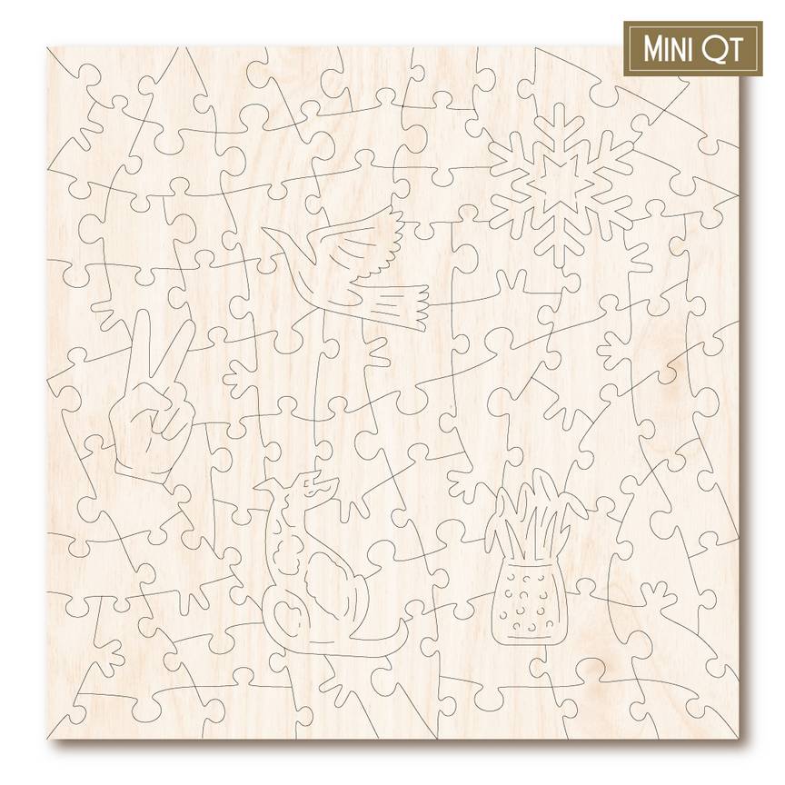 Victory Puzzles - Watching Snowfall - 84 Piece Wooden Jigsaw Puzzle