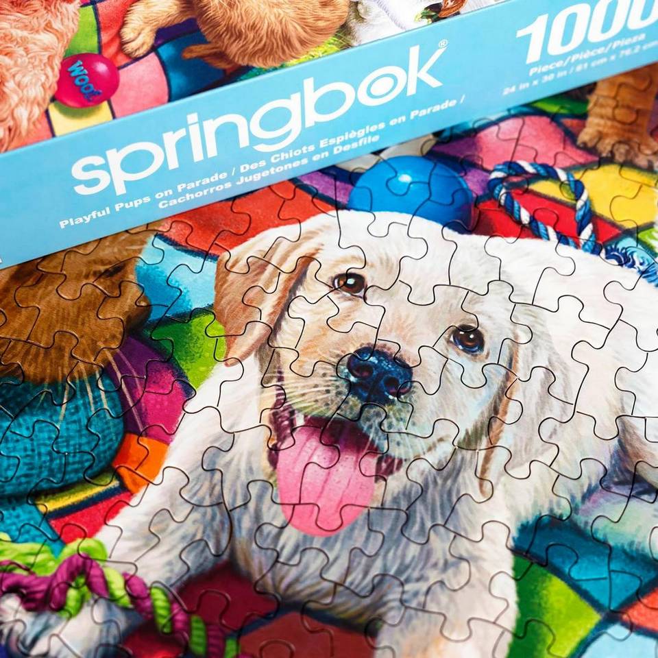 Springbok - Playful Pups On Parade - 1000 Piece Jigsaw Puzzle