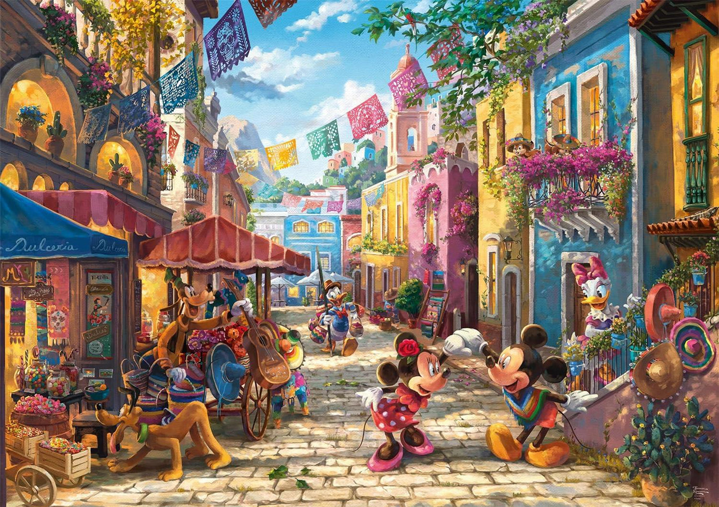 Schmidt - Thomas Kinkade - Mickey and Minnie in Mexico - 6000 Piece Jigsaw Puzzle
