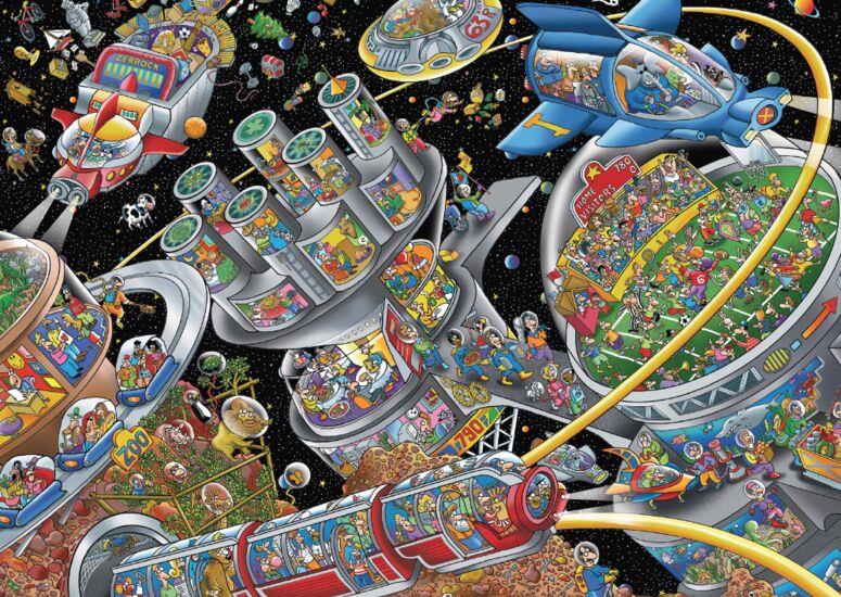 Schmidt - Steve Skeleton - Space Colony - 1000 Piece Jigsaw Puzzle