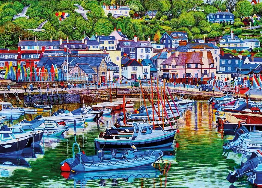 Gibsons - Lyme Regis Harbour - 1000 Piece Jigsaw Puzzle