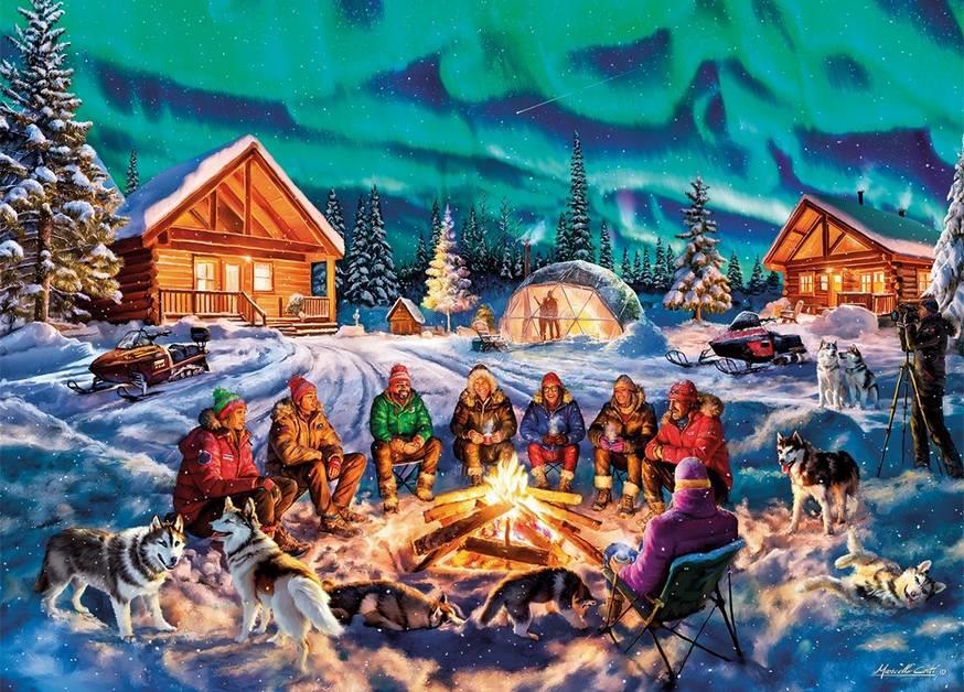 Gibsons - A Night of Northern Lights - 1000 Piece Jigsaw Puzzle