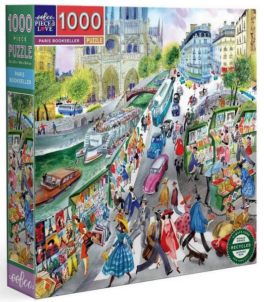 Eeboo - Paris Bookseller - 1000 Piece Jigsaw Puzzle