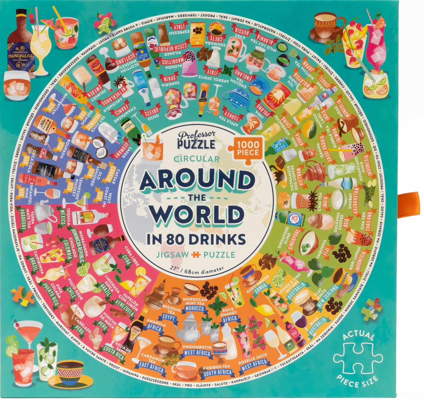 Professor Puzzle - Around the World in 80 Drinks - 1000 Piece Jigsaw Puzzle