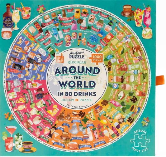 Professor Puzzle - Around the World in 80 Drinks - 1000 Piece Jigsaw Puzzle