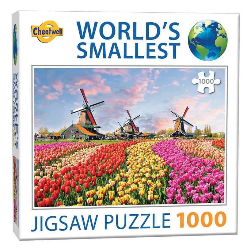 Cheatwell Games - World's Smallest Dutch Windmills - 1000 Piece Jigsaw Puzzle