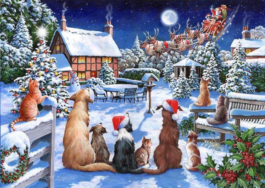 House of Puzzles - Santa Paws No 19 - 1000 Piece Jigsaw Puzzle