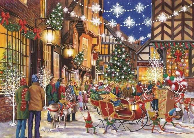 House of Puzzles - Santa Switch On No 20 - 1000 Piece Jigsaw Puzzle