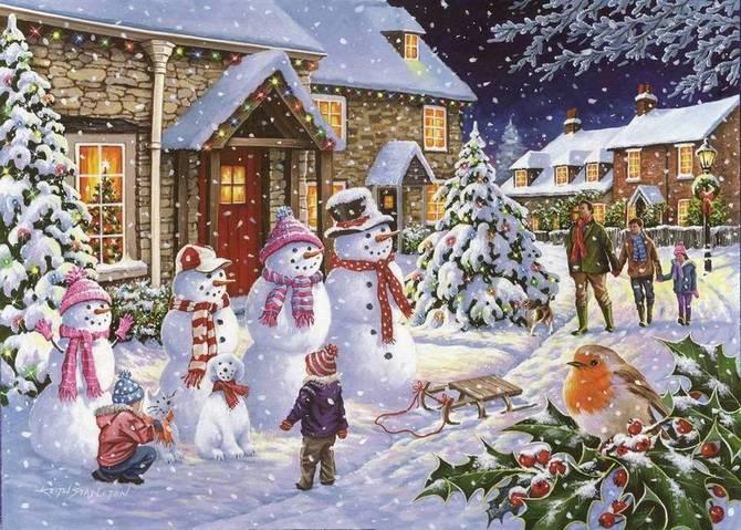 House of Puzzles - Snow Family - 250XL Piece Jigsaw Puzzle