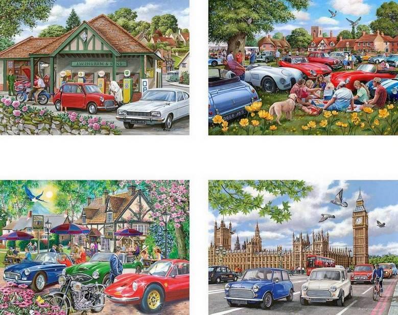 House of Puzzles - Nice Day For A Drive - 4 x 500 Piece Jigsaw Puzzle