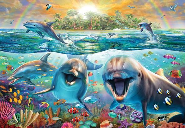 Anatolian - Laughing Dolphins - 260 Piece Jigsaw Puzzle