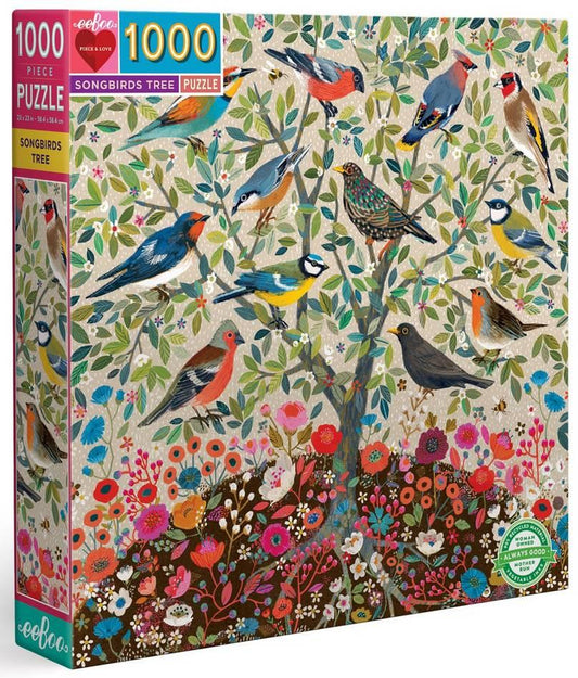Eeboo - Songbirds Tree - 1000 Piece Jigsaw Puzzle