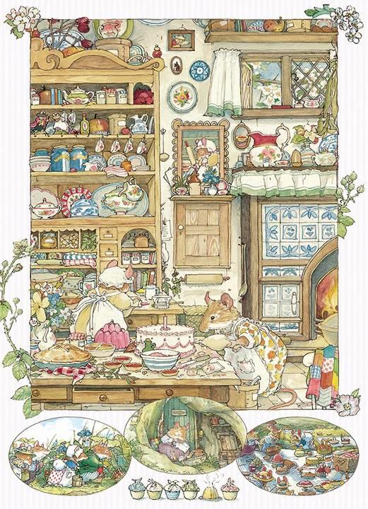 Cobble Hill - Brambly Hedge Picnic Preparations - 500 Piece Jigsaw Puzzle