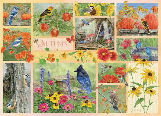 Cobble Hill - Garden Birds in Autumn - 500 Piece Jigsaw Puzzle