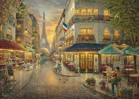 Schmidt - Thomas Kinkade - Paris Cafe - 1000 Piece Wooden Jigsaw Puzzle
