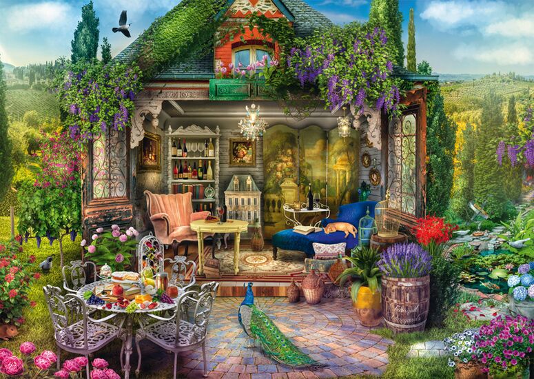 Schmidt - A Dream Garden Shed Among the Vineyards - 1000 Piece Jigsaw Puzzle