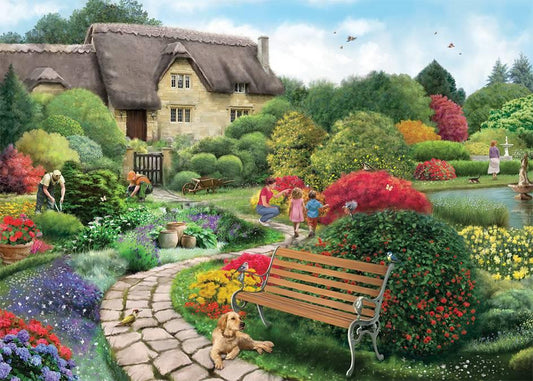 Falcon de Luxe - Cottage Gardens - 1000 Piece Jigsaw Puzzle