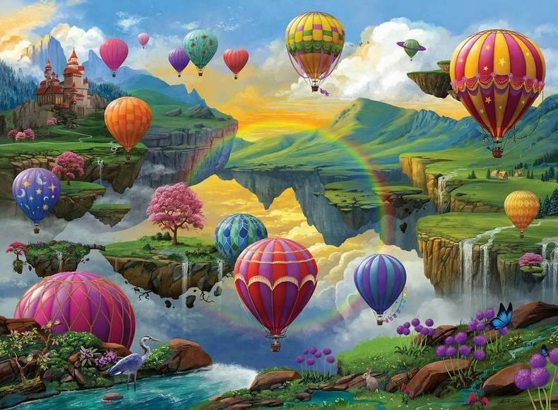 Ravensburger - Air Balloon Valley - 500 Piece Jigsaw Puzzle