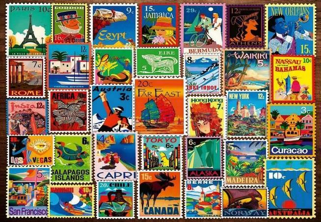 Ravensburger - Travel Stamps - 200XL Piece Jigsaw Puzzle
