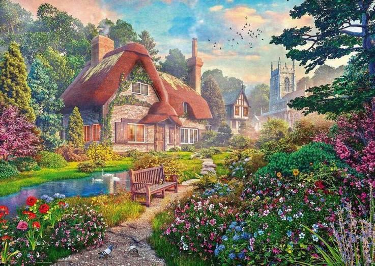 Ravensburger - Oak Tree Cottage - 1000 Piece Jigsaw Puzzle