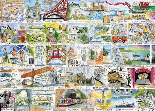 Gibsons - British & Brilliant - 1000 Piece Jigsaw Puzzle