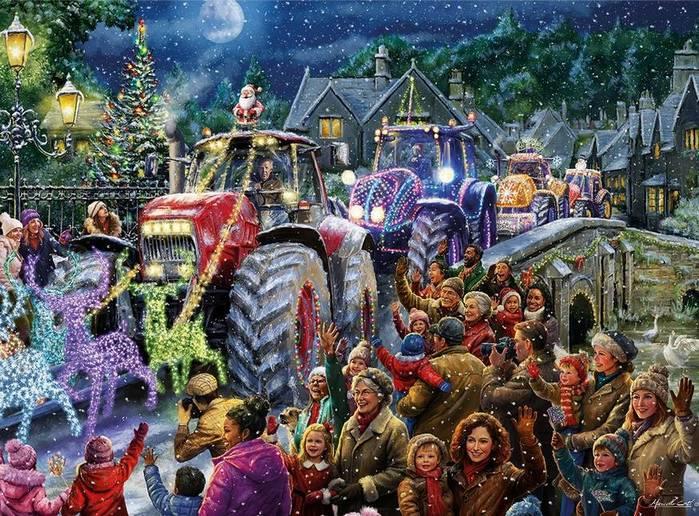 Gibsons - Farmer Christmas - 1000 Piece Jigsaw Puzzle
