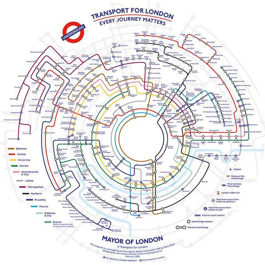 Gibsons - TFL Circular Underground Map - 500 Piece Jigsaw Puzzle