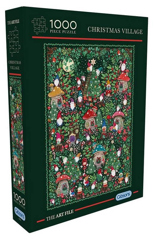 Gibsons - The Art File Christmas Village - 1000 Piece Jigsaw Puzzle