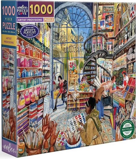 Eeboo - Artist Provisions - 1000 Piece Jigsaw Puzzle