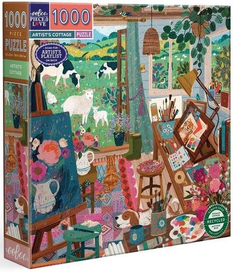 Eeboo - Artists Cottage - 1000 Piece Jigsaw Puzzle