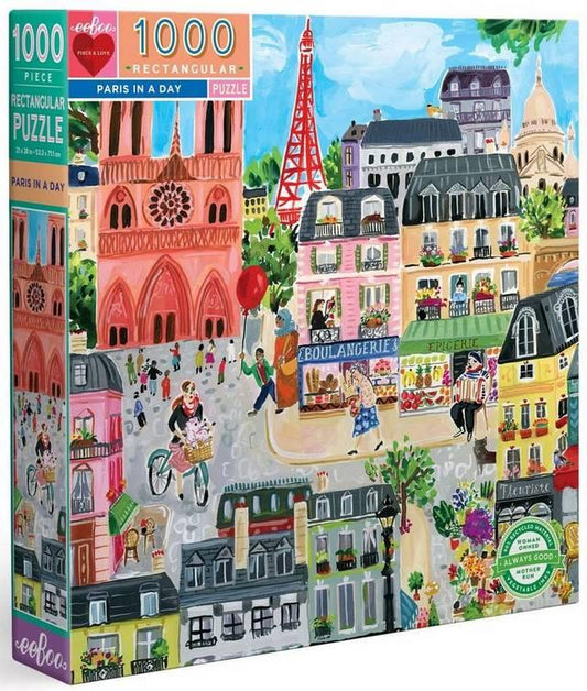 Eeboo - Paris in a Day - 1000 Piece Jigsaw Puzzle