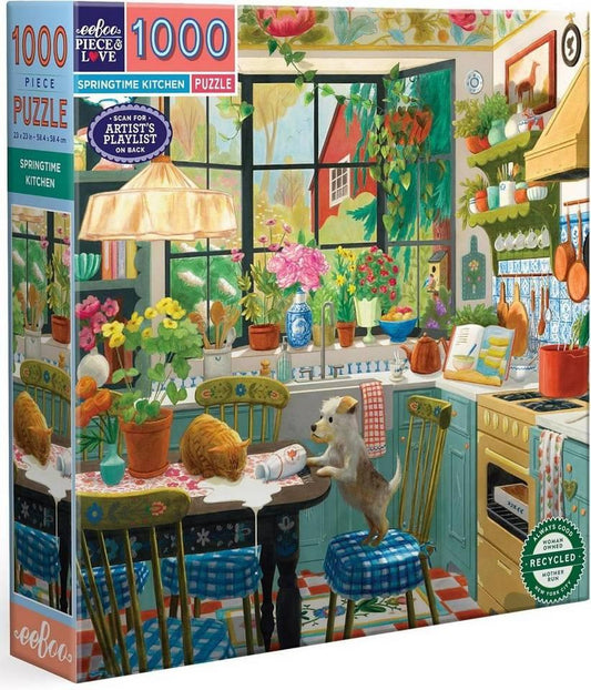 Eeboo - Springtime Kitchen - 1000 Piece Jigsaw Puzzle