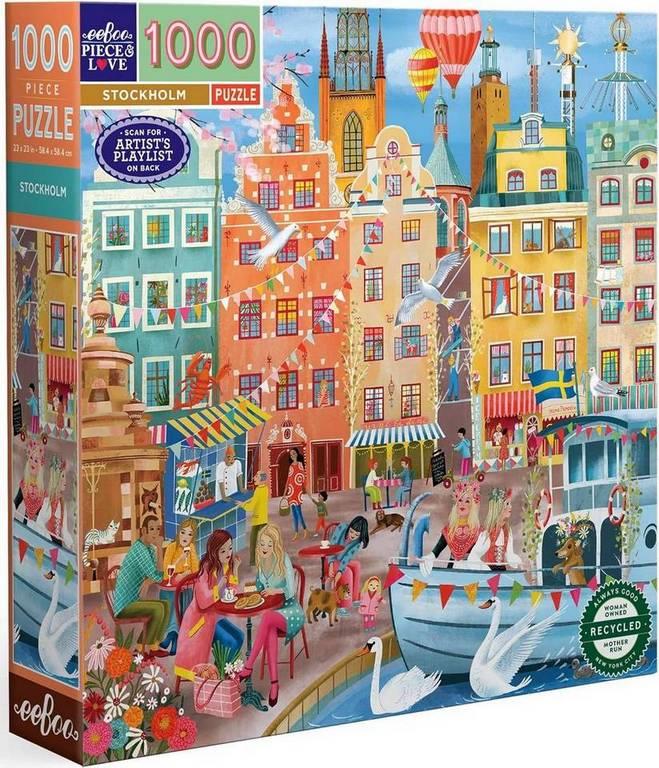 Eeboo - Stockholm - 1000 Piece Jigsaw Puzzle