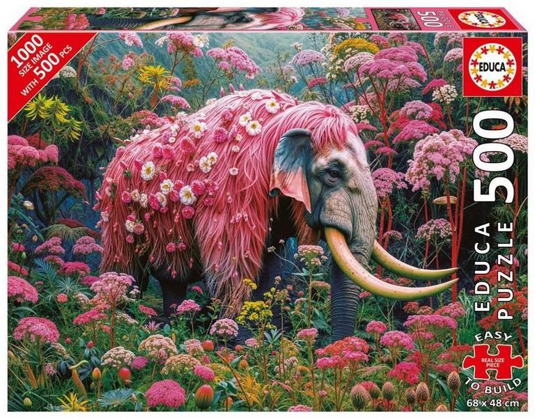 Educa - Floral Elephant - 500XL Piece Jigsaw Puzzle