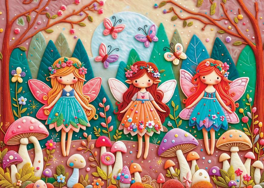 Delfy - Fables in Felt - 1000 Piece Jigsaw Puzzle
