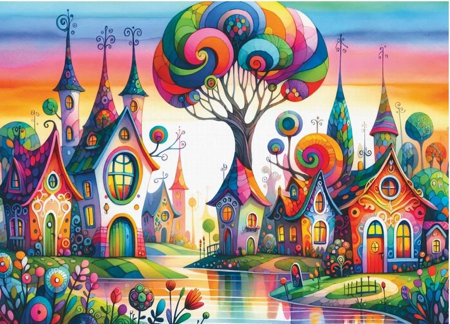 Delfy - Fantasia Street - 1000 Piece Jigsaw Puzzle