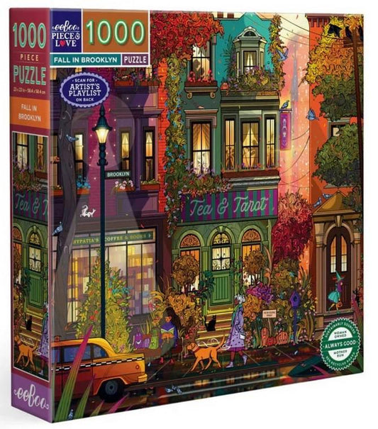 Eeboo - Fall in Brooklyn - 1000 Piece Jigsaw Puzzle
