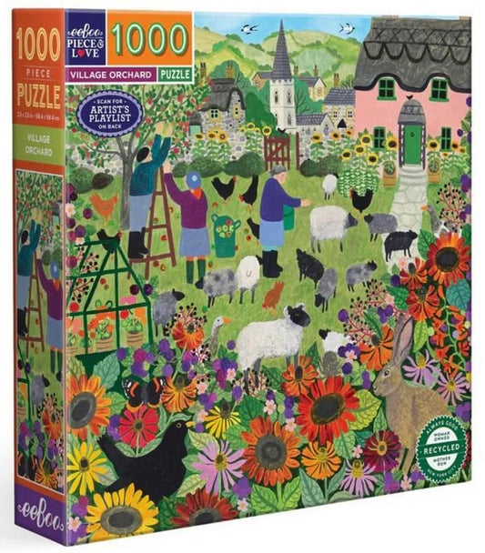 Eeboo - Village Orchard - 1000 Piece Jigsaw Puzzle