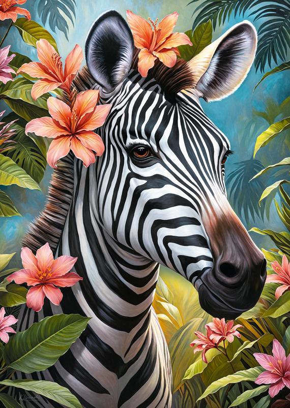 CherryPazzi - Lady Zebra - 1000 Piece Jigsaw Puzzle – Jigsaw Puzzles Direct